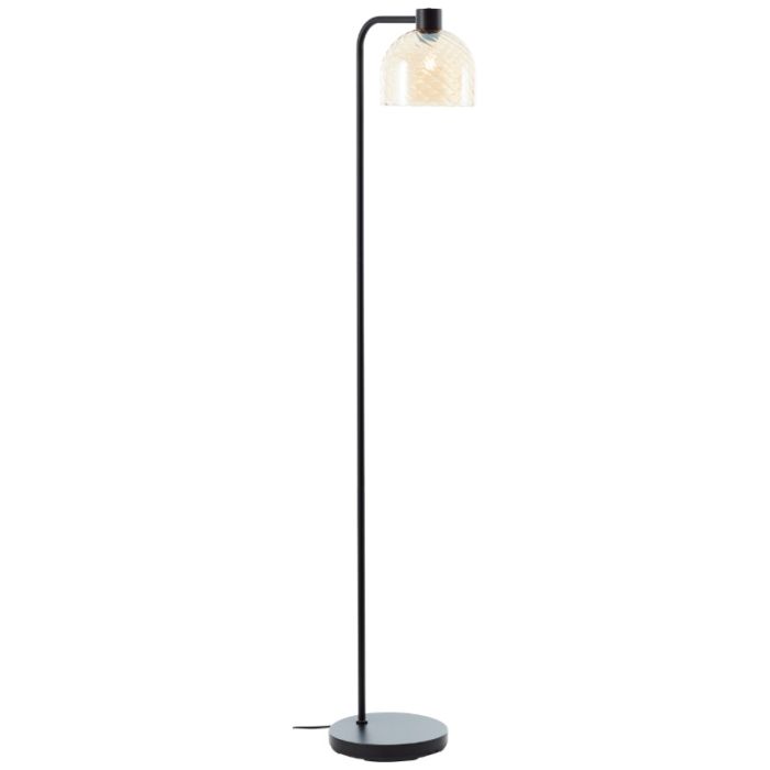 Lampadaire ambre rétro, Ubah, avec interrupteur