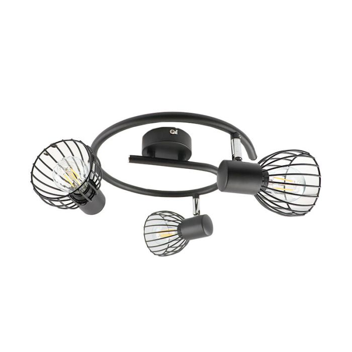 Spot plafond noir industriel, Adama