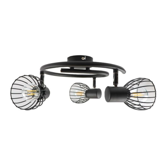 Spot plafond noir industriel, Adama