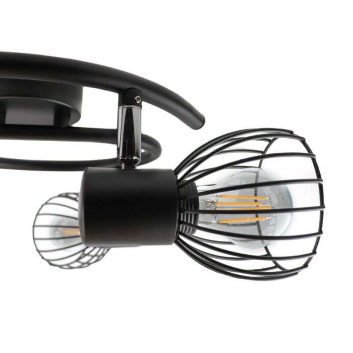 Spot plafond noir industriel, Adama