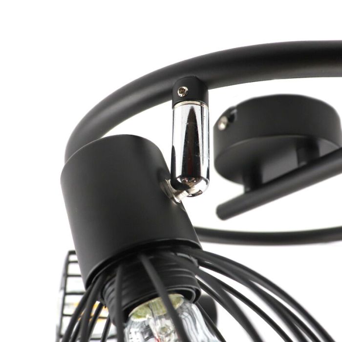 Spot plafond noir industriel, Adama