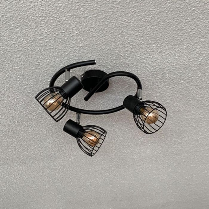 Spot plafond noir industriel, Adama