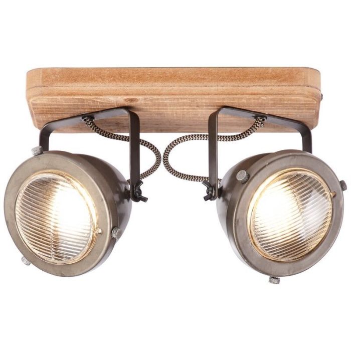 Plafonnier en bois marron, Elena