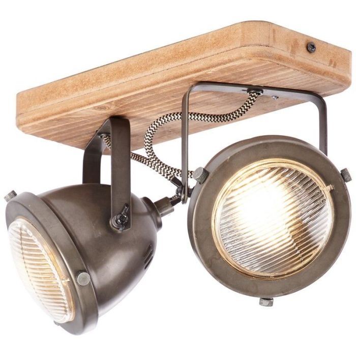 Plafonnier en bois marron, Elena