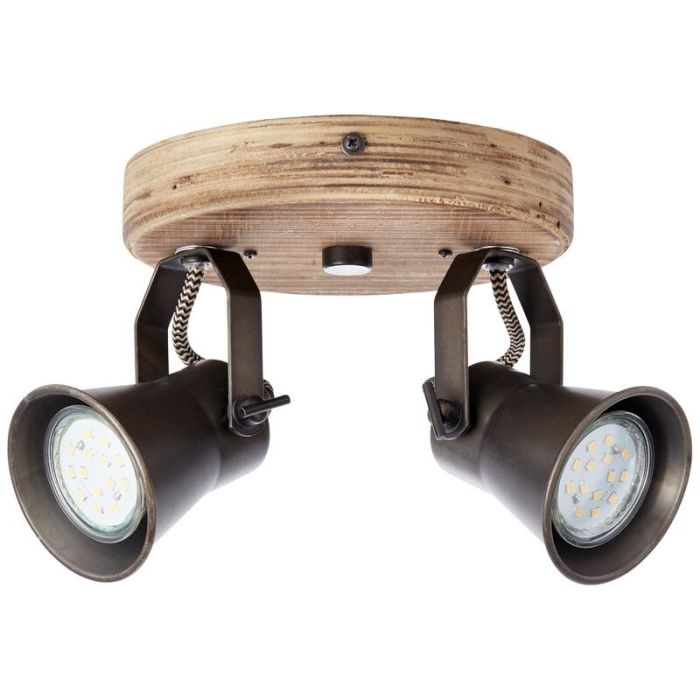 Spot plafond en bois marron, Carolyn