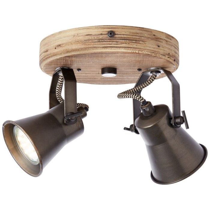 Spot plafond en bois marron, Carolyn