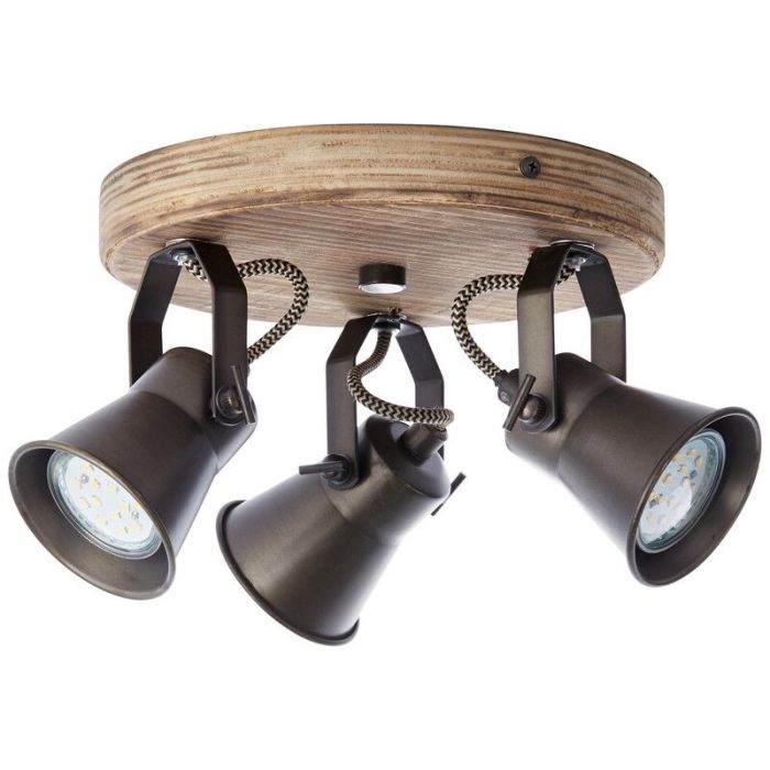 Spot plafond en bois marron, Carolyn