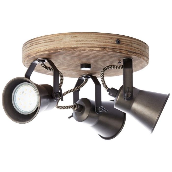 Spot plafond en bois marron, Carolyn
