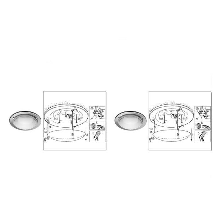 Plafonnier blanc en verre, Angely