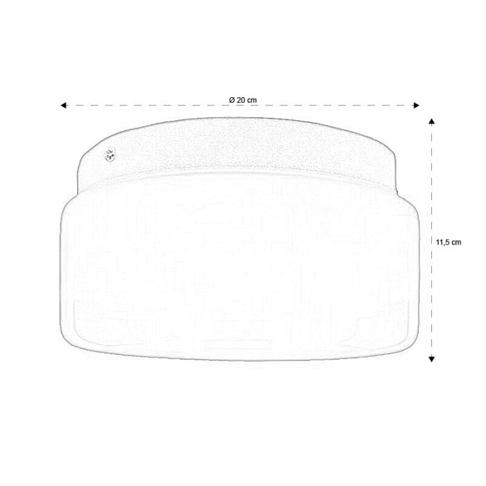 Lampe plafond blanche en verre, Tren