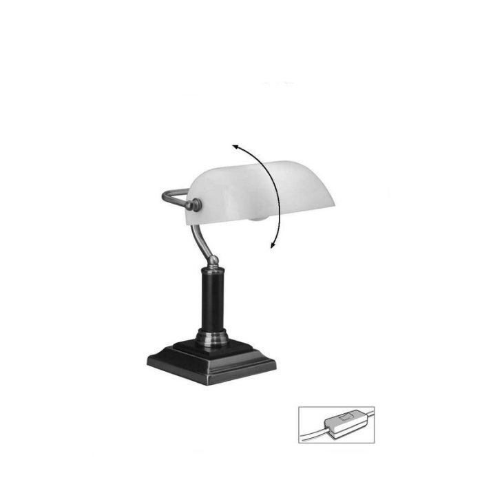 Lampe de bureau en bois marronne, Koosje, avec interrupteur