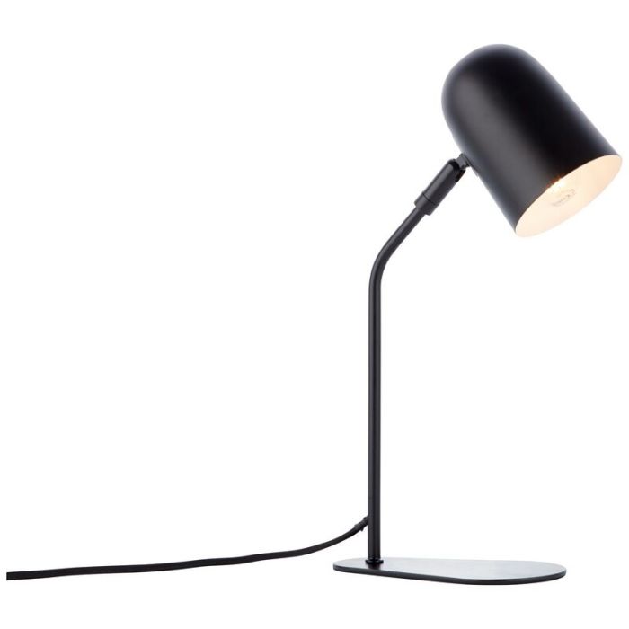 Lampe de table noire moderne, Lukas, avec interrupteur