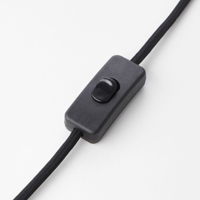 Lampe de table noire moderne, Lukas, avec interrupteur
