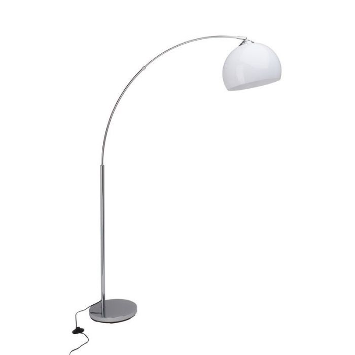 Lampadaire à arc chromé moderne, Ariana, avec interrupteur