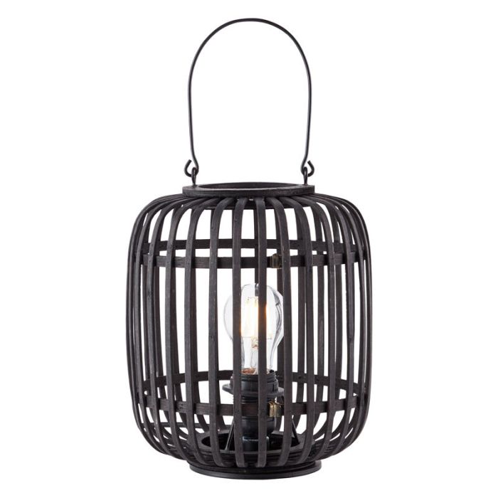 Lampe de table en bois noire, Brain