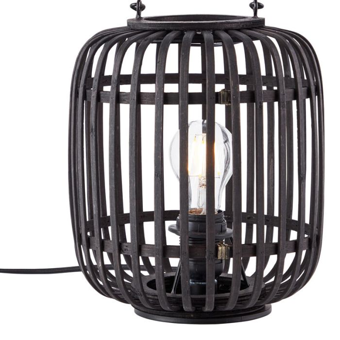 Lampe de table en bois noire, Brain