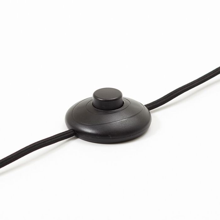 Lampadaire en bois noir, Taede, avec interrupteur