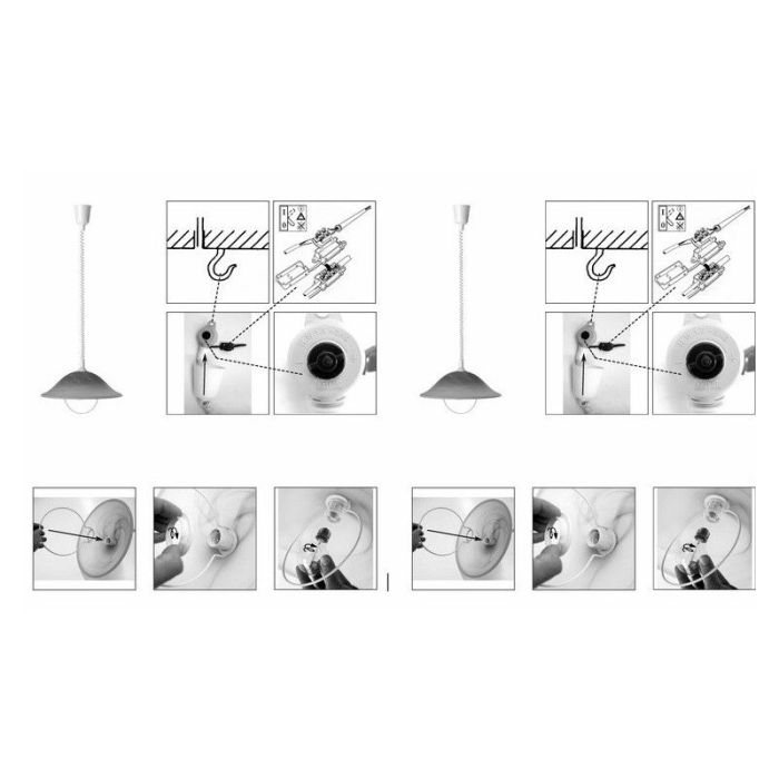 Suspension blanche en verre, Siba