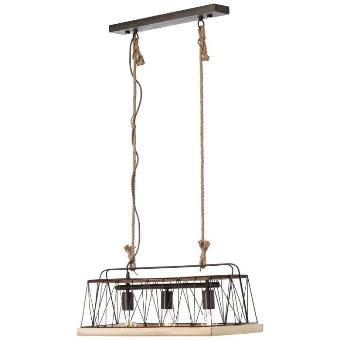 Suspension en bois argentée, Iris