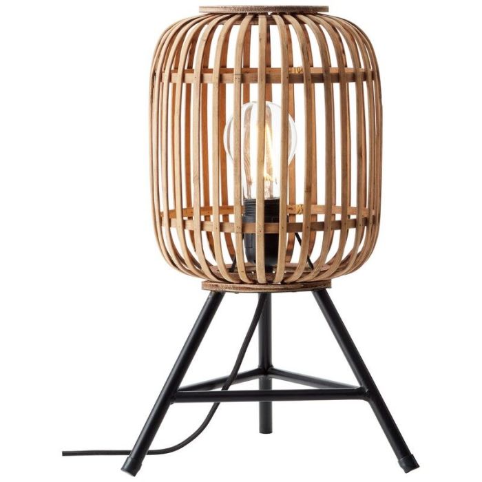 Lampe de table marronne industrielle, Brain, avec interrupteur