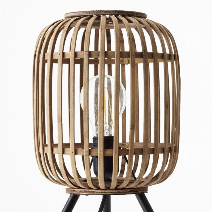 Lampe de table marronne industrielle, Brain, avec interrupteur