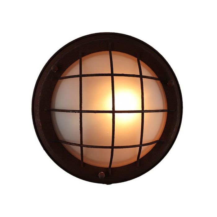 Lampe plafond couleur rouille industrielle, Aoife