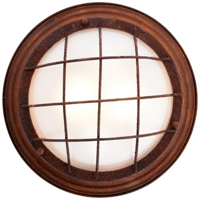Lampe plafond couleur rouille industrielle, Aoife
