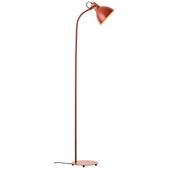 Lampadaire rouge rustique, Thalina, avec interrupteur