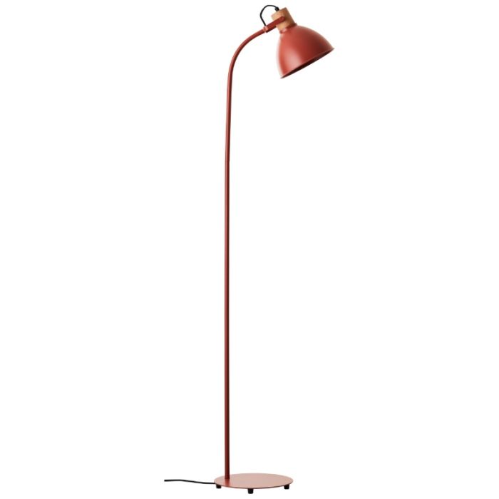 Lampadaire rouge rustique, Thalina, avec interrupteur