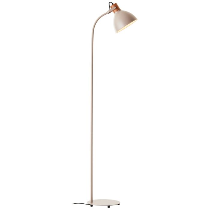 Lampadaire taupe rustique, Thalina, avec interrupteur