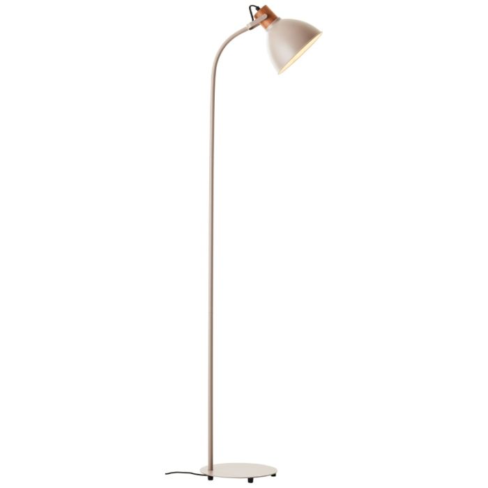 Lampadaire taupe rustique, Thalina, avec interrupteur
