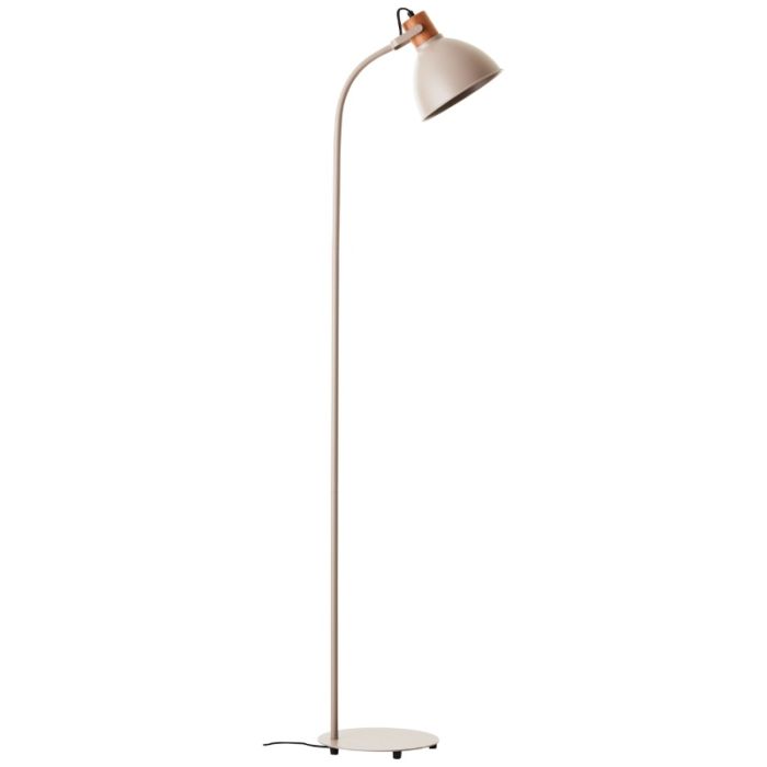 Lampadaire taupe rustique, Thalina, avec interrupteur