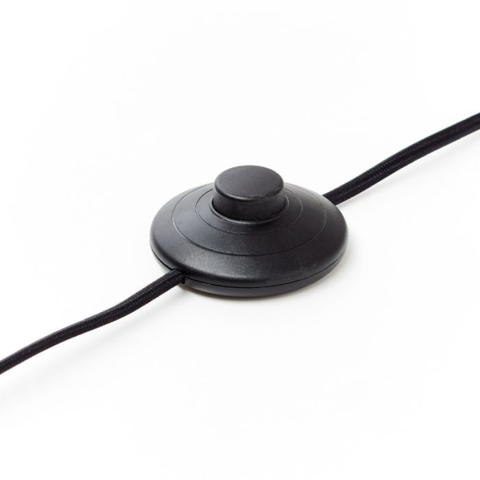 Lampadaire taupe rustique, Thalina, avec interrupteur