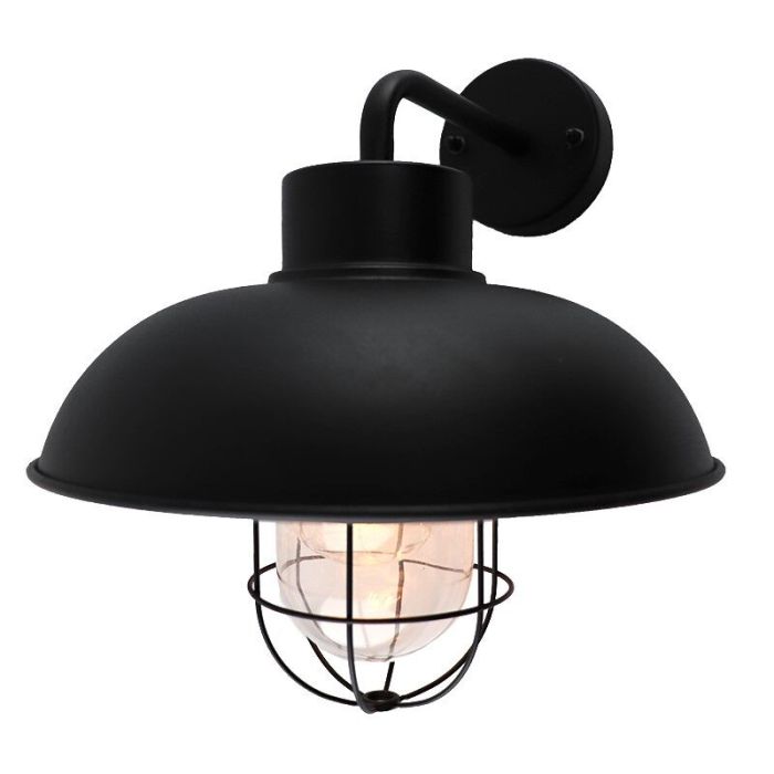 Luminaire extérieur noir industriel, Jaymiley, IP44