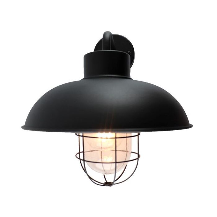 Luminaire extérieur noir industriel, Jaymiley, IP44