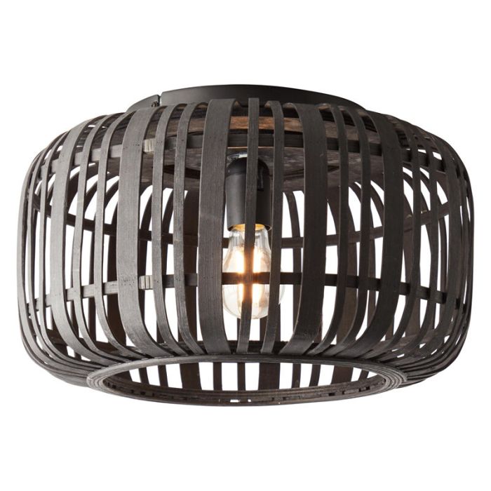 Lampe plafond en bois noire, Brain