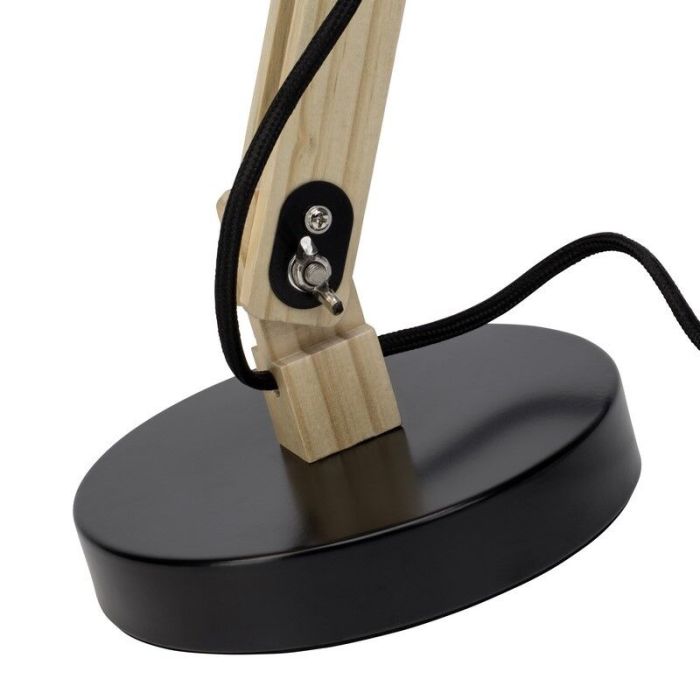 Lampe de bureau noire moderne, Allegra, avec interrupteur