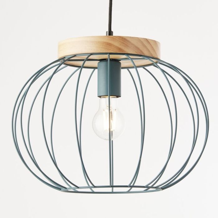 Suspension en bois bleue, Donato