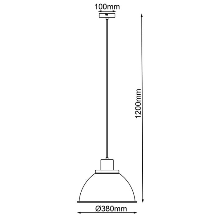 Suspension taupe rustique, Thalina