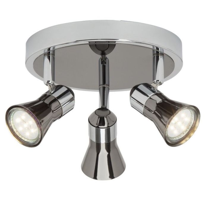Spot plafond chromé en métal, Levijn