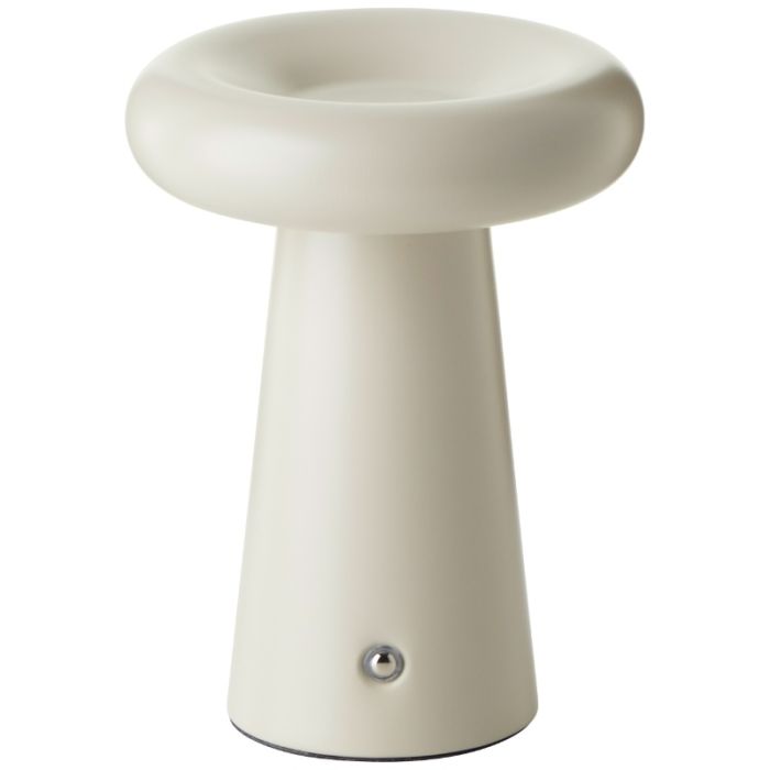 Lampe de table d'extérieur rechargeable beige moderne, Stig, 3W, 3000K LED, IP44, gradable en 3 étapes