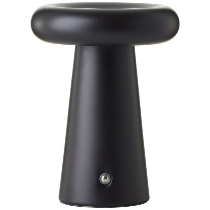 Lampe de table d'extérieur rechargeable noire moderne, Stig, 3W, 3000K LED, IP44, gradable en 3 étapes