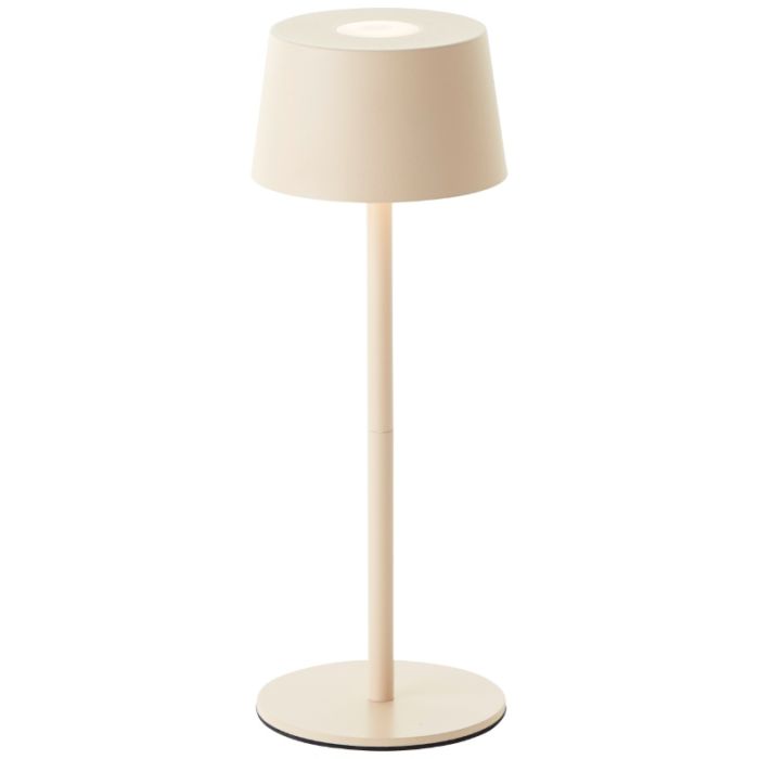 Lampe de table extérieur beige moderne, Petter, 2W, 3000K LED, IP44, gradable en 3 étapes