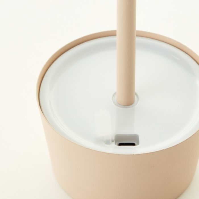 Lampe de table extérieur beige moderne, Petter, 2W, 3000K LED, IP44, gradable en 3 étapes
