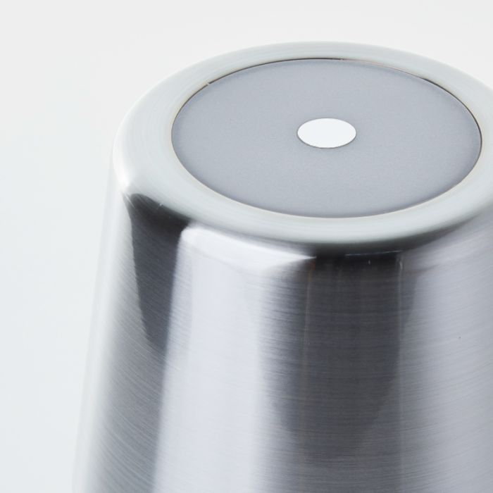 Lampe de table d'extérieur rechargeable nickel moderne, Skander, 4W, blanc chaud à froid réglable LED, IP44, avec variateur tactile