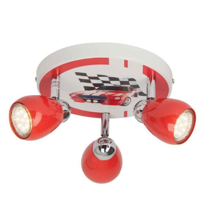 Spot plafond pour enfants rouge en métal, Vidal