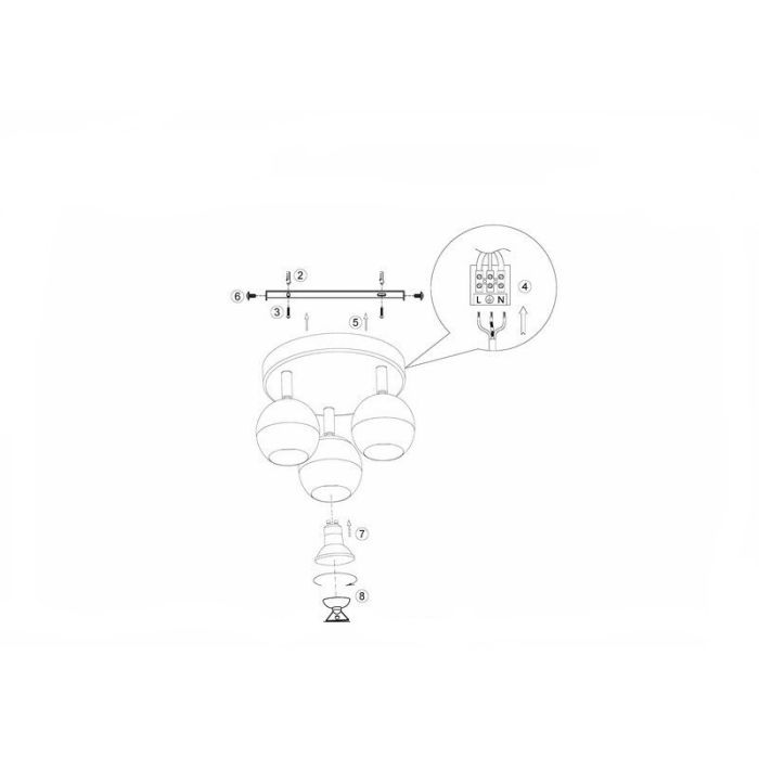 Spot plafond marron moderne, Anabel