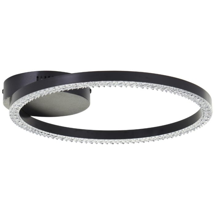 Plafonnier noir design, Maladon, 14W, 3000K LED