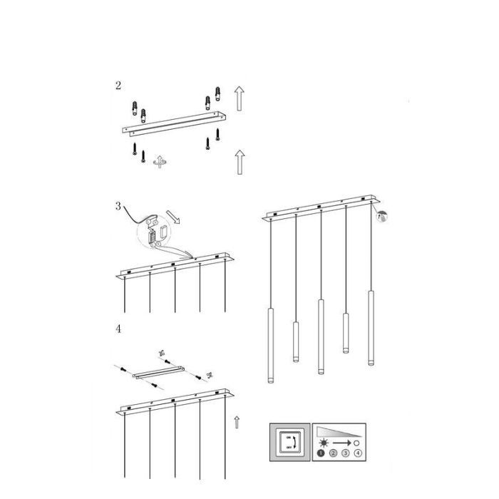 Suspension argentée moderne, Olivia, 4W, 3000K LED