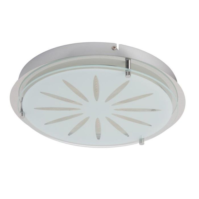 Applique murale chromée en verre, Danae, 15W, 3000K LED
